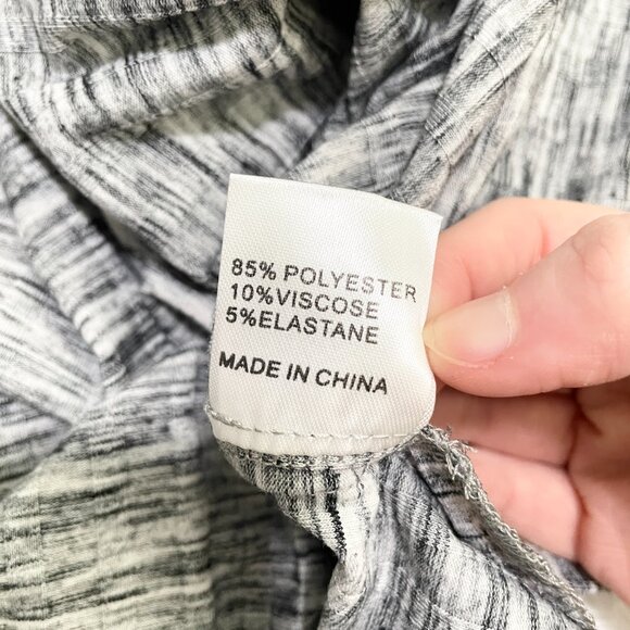 Women Sunny Girl Crew Neck Wrap Midi Dress in Heathered Gray Size 2X - Picture 7 of 9